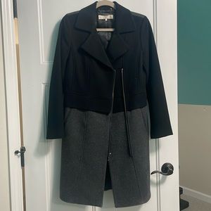 Trina Turk black and grey wool coat